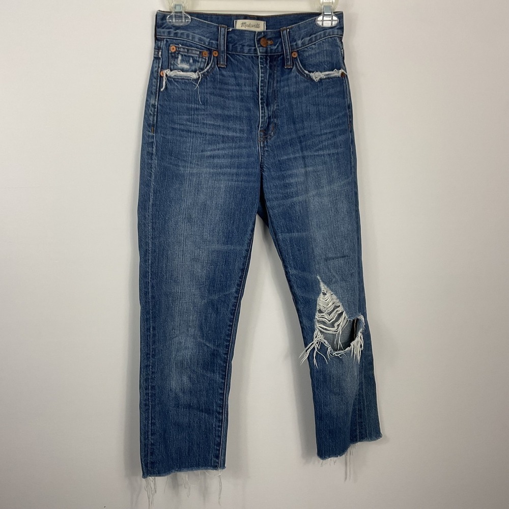 Madewell The Perfect Summer Jean Women's Size 24 Distressed Ripped Raw Hem